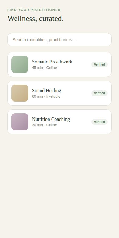 Oumre app, browsing practitioners